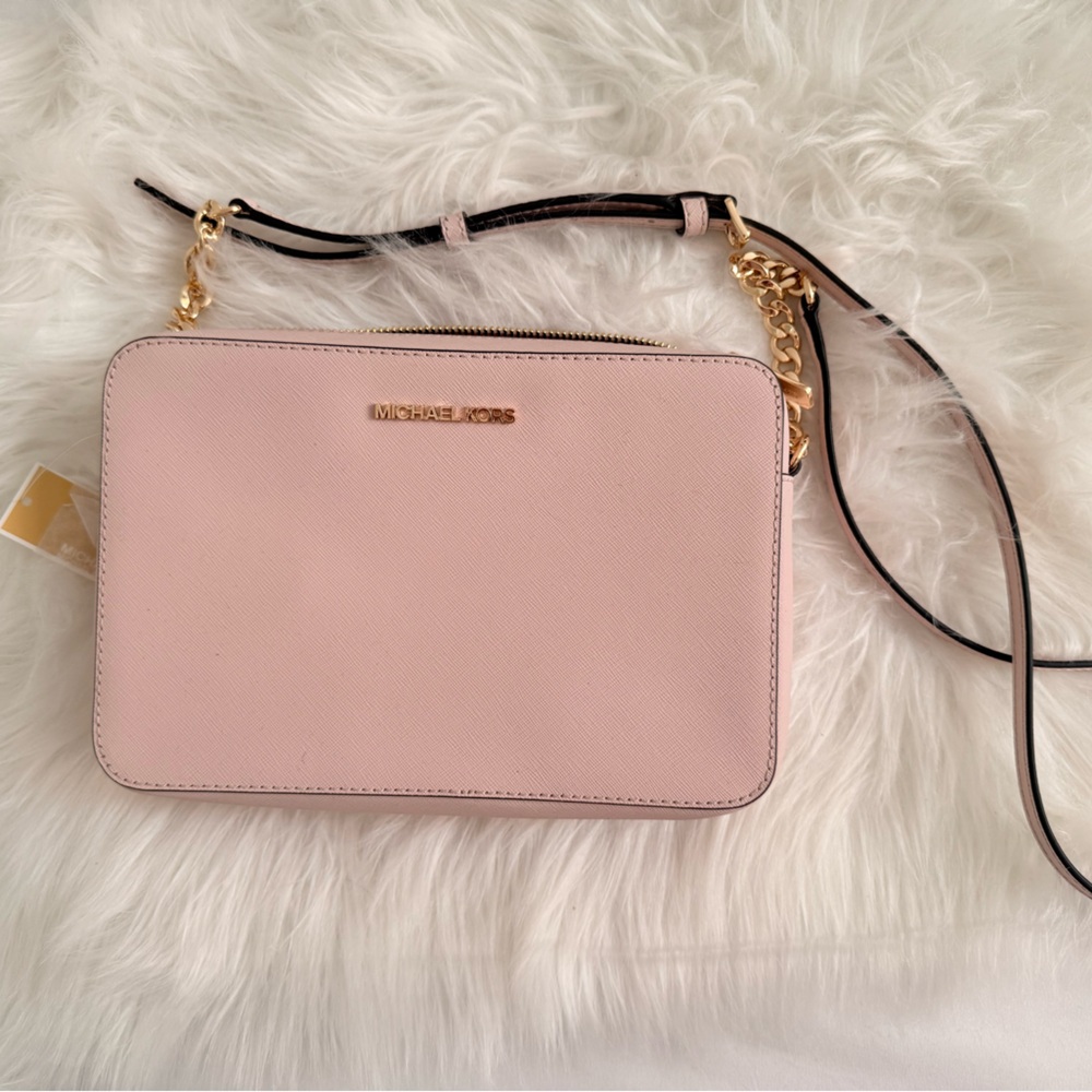 Michael Kors Blush Crossbody Bag with Gold Accents